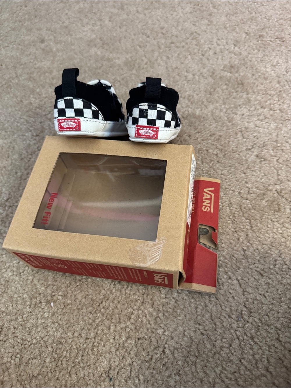 Vans Black & White Checkerboard Baby Slip-On Shoes. USED - Picture 9 of 12